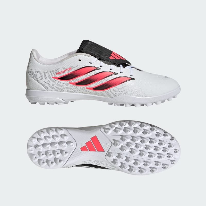 adidas Botines Predator Club Lengüeta Plegable Pasto Artificial Blanco