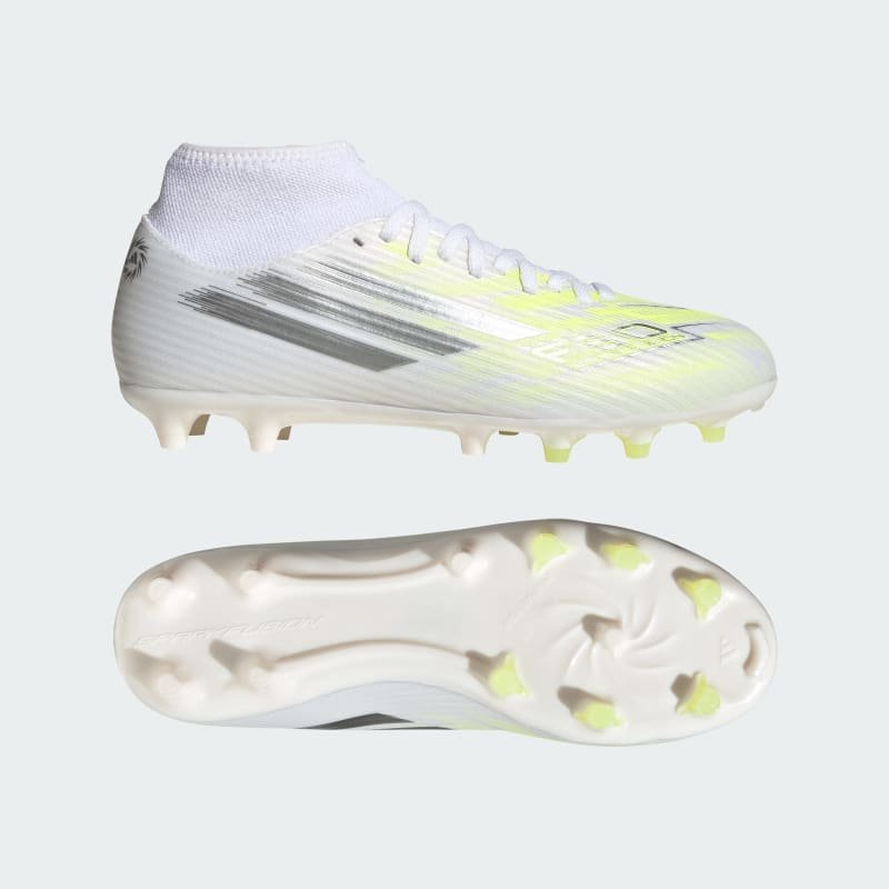 adidas Botines F50 SPARKFUSION CLUB de Caña Media para Terreno Firme/Pasto Artificial para Mujer Blanco