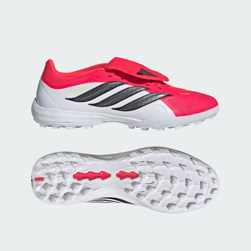 adidas Zapatillas de fútbol con lengüeta plegable para pasto sintético PREDATOR LEAGUE Rojo
