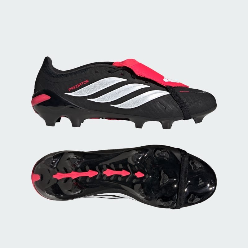 adidas Botines Predator con Lengüeta Plegable para Terreno Firme Negro
