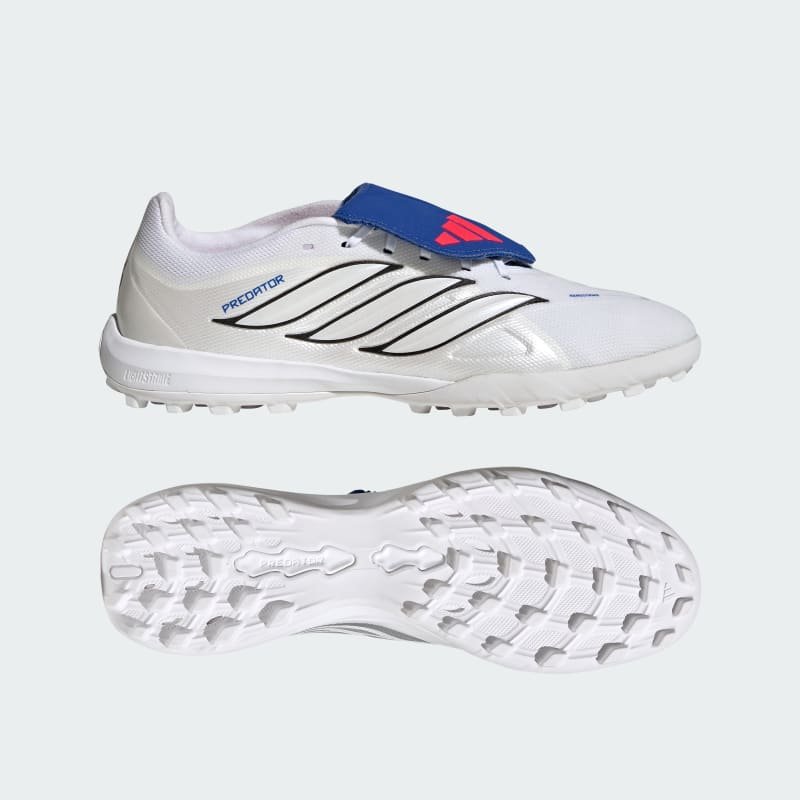 adidas Zapatillas PREDATOR LEAGUE de fútbol con lengüeta plegable de pasto sintético Blanco